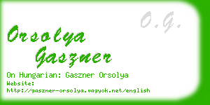 orsolya gaszner business card